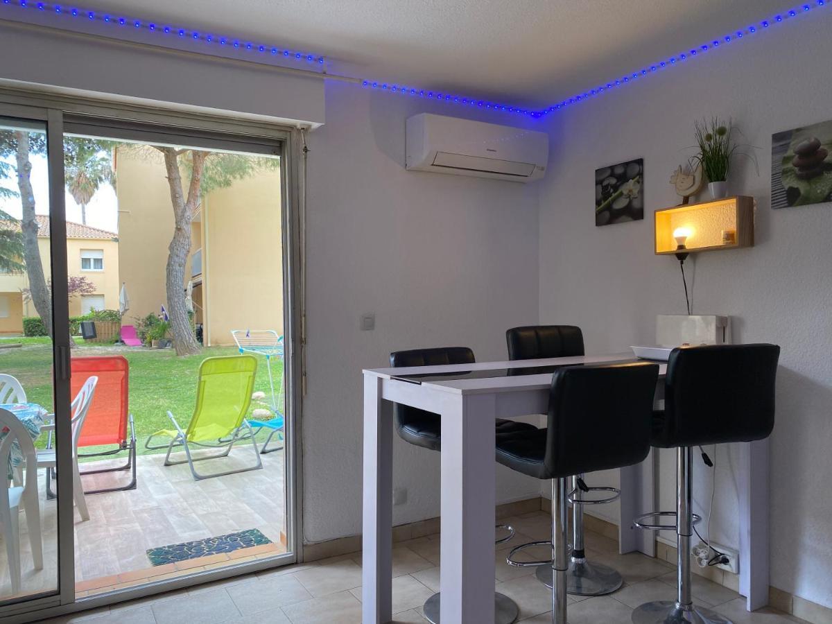 T2 Rdc A Canet En Roussillon Europa 4 Pers ,Piscine,Clim, Tennis, Parking Eksteriør bilde