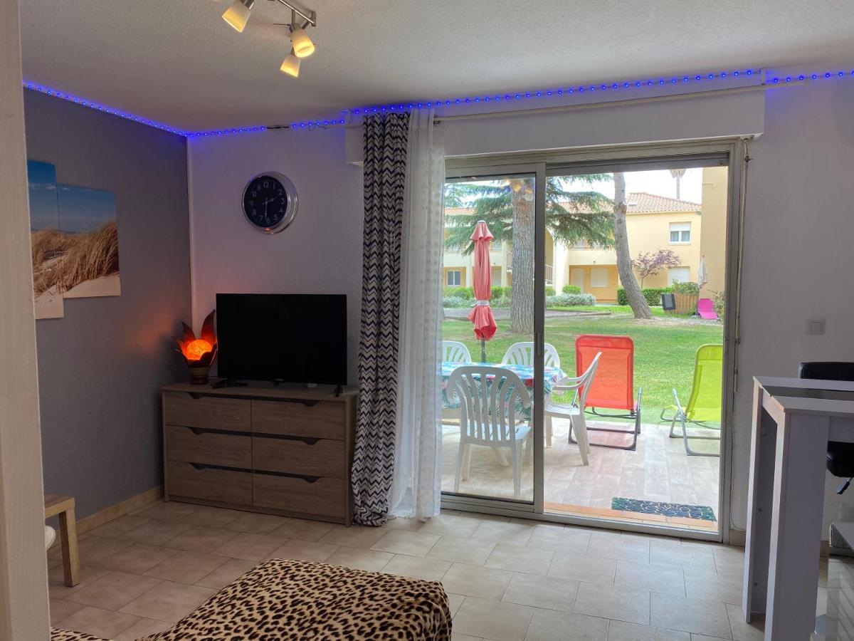 T2 Rdc A Canet En Roussillon Europa 4 Pers ,Piscine,Clim, Tennis, Parking Eksteriør bilde