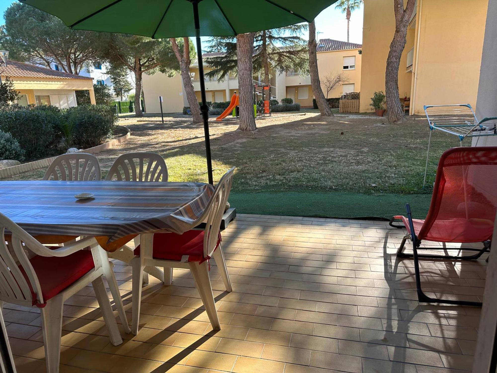 T2 Rdc A Canet En Roussillon Europa 4 Pers ,Piscine,Clim, Tennis, Parking Eksteriør bilde
