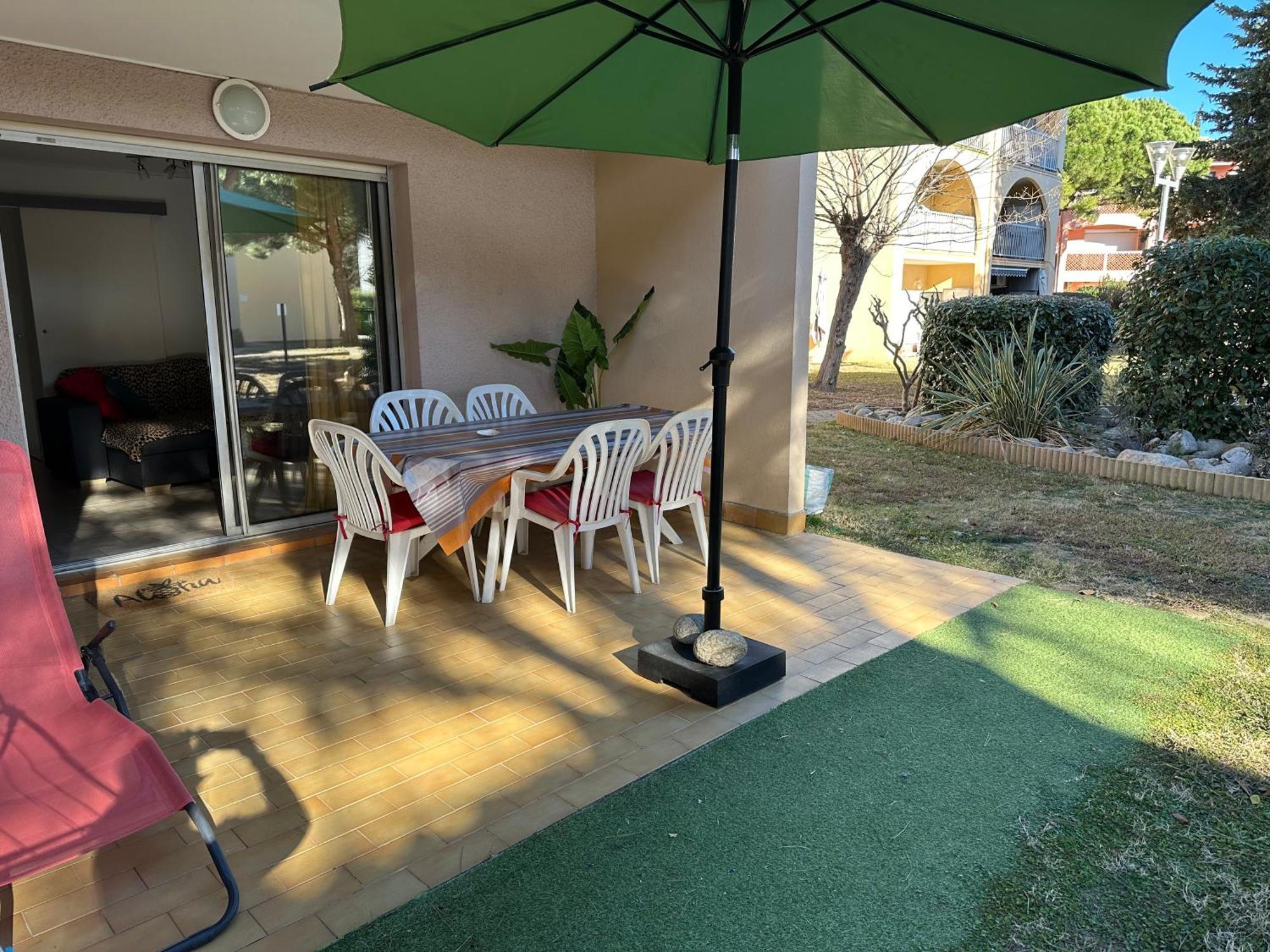 T2 Rdc A Canet En Roussillon Europa 4 Pers ,Piscine,Clim, Tennis, Parking Eksteriør bilde